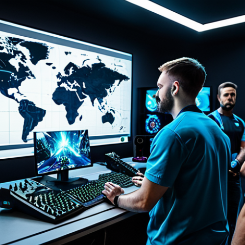 A diverse group of professional gamers, representing a tight-knit clan, engaged in strategic planning. They are gathered around a large, luminous holographic tactical map displaying game territories. Each member is fully clothed in professional, modern gaming apparel, featuring modest designs and practical accessories. Their expressions are focused and determined, reflecting teamwork and shared goals. The setting is a futuristic, well-lit control room with sleek equipment. Perfect anatomy, correct proportions, natural poses, well-formed hands, proper finger count, natural body proportions, professional photography, high quality, safe for work, appropriate content, fully clothed, professional.