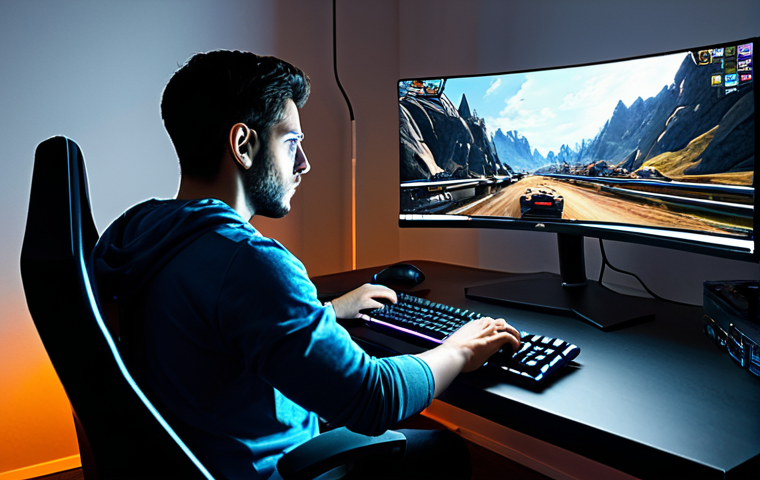 리니지 전용 마우스 설정 - **

"A professional gamer fully clothed, focused on a computer screen playing Lineage, in a comforta...