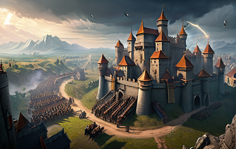 리니지 엔드게임 콘텐츠 분석 - Here are three detailed image prompts based on the provided text: