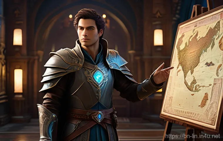 리니지 초보자 친화 서버 - **Prompt for New Beginnings and Server Selection:**
    "A young, diverse male character, dressed in...