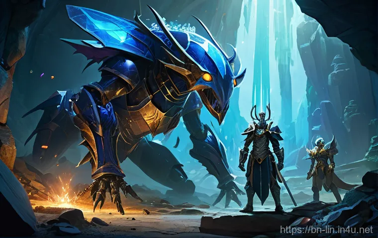 리니지 희귀 몬스터 지도 - "A dynamic action scene featuring a diverse group of Lineage adventurers battling an 'Elder Spider' ...