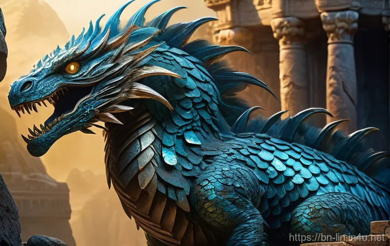 리니지 희귀 몬스터 소환법 - **A Lone Female Explorer Preparing for a Hunt:**
    "A confident female adventurer, designed in a L...