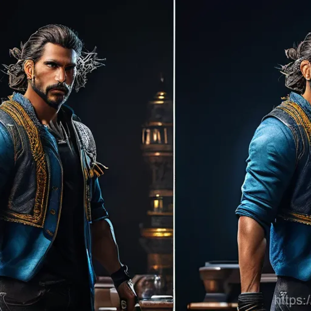 리니지 서버별 인기 클래스 - **A "Damage Dealer" character:** A dynamic pose, striking outfit (fully clothed), and an element of ...