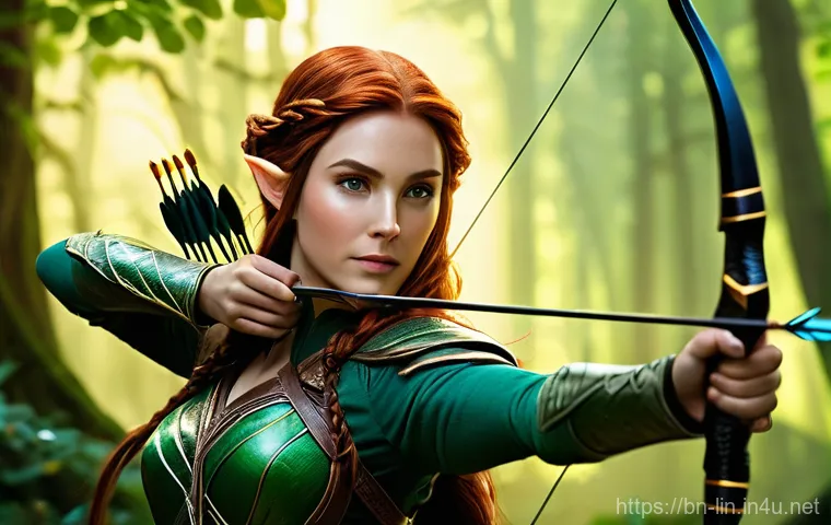 리니지 서버별 인기 클래스 - **A "Damage Dealer" character:** A dynamic pose, striking outfit (fully clothed), and an element of ...