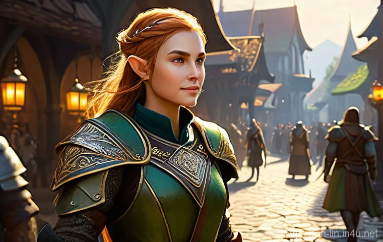 리니지 퀘스트별 경험치 보상 - **Prompt 1: "The Diligent Daily Grind"**
    A fantasy role-playing game character, a female elven a...