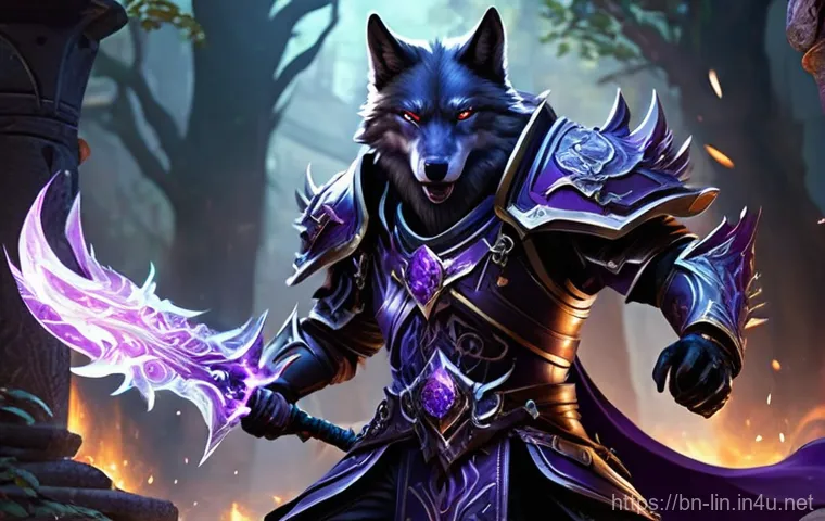 리니지 MMORPG 이슈와 변화 - **Prompt for "Wolf Waker" and "Rose Vain" Classes:**
    "A dynamic fantasy action scene from Lineag...