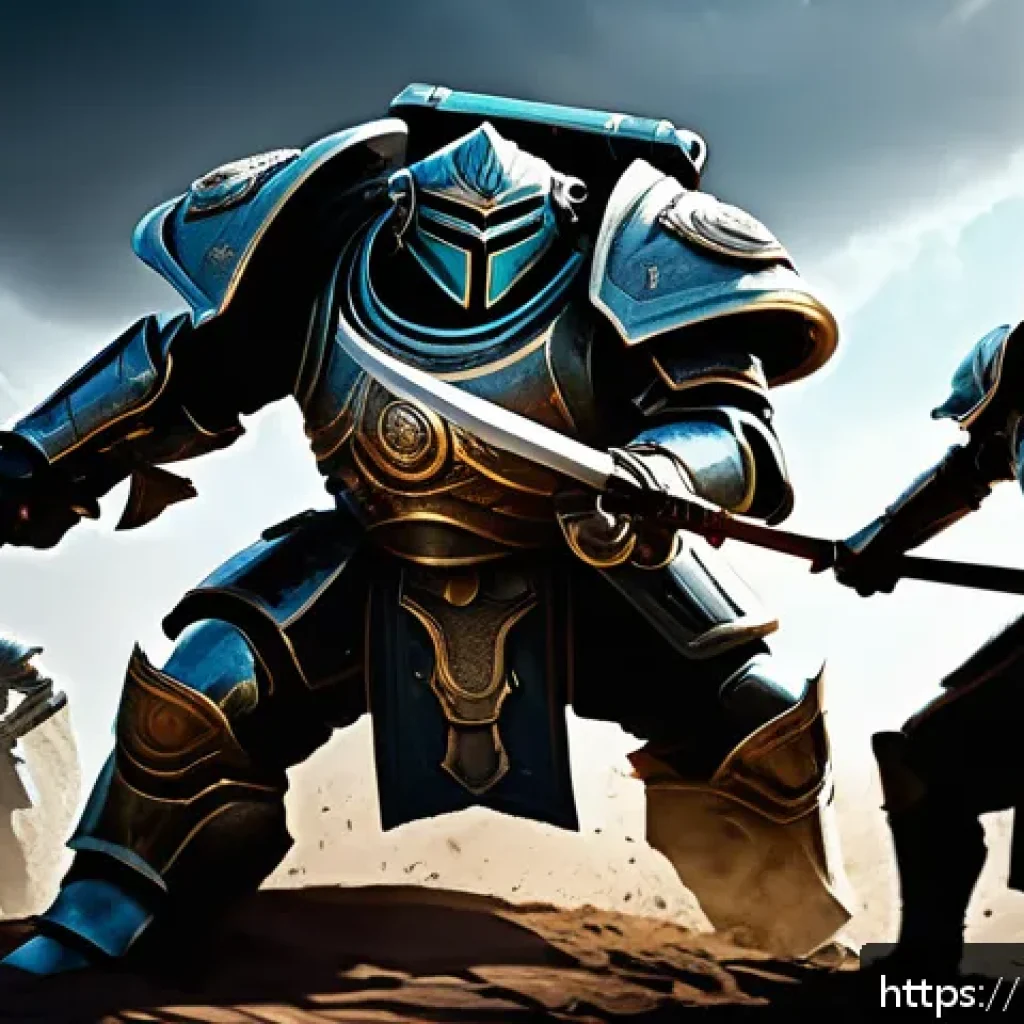 리니지 대규모 전투 준비 - A detailed digital illustration of a balanced battle team in a fantasy setting, featuring a sturdy t...