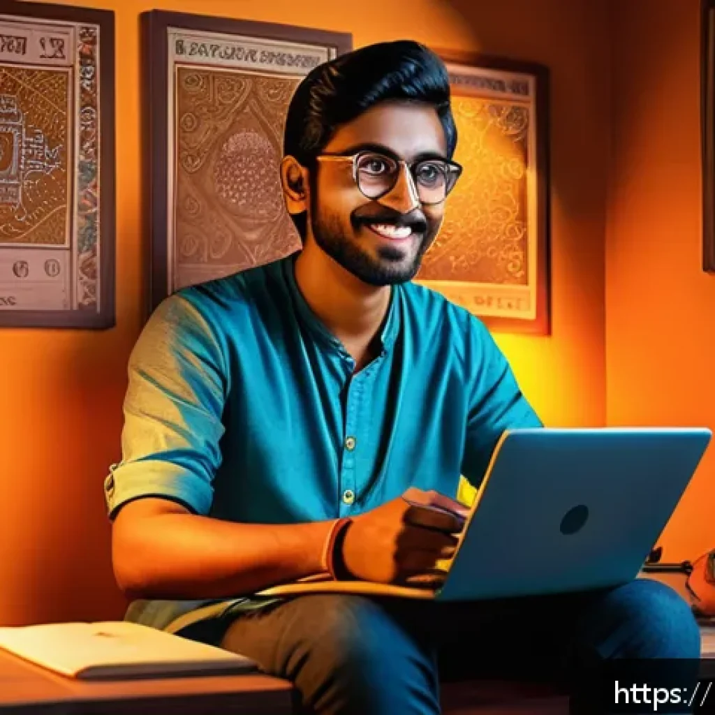 리니지 신규 유저 리워드 - A vibrant digital illustration of a Bengali young gamer sitting at a desk in a cozy room decorated w...