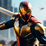 리니지 클래스별 추천 무기 - A swift Avenger warrior wielding a lightweight, sleek Swift Blade in dynamic combat pose, wearing li...